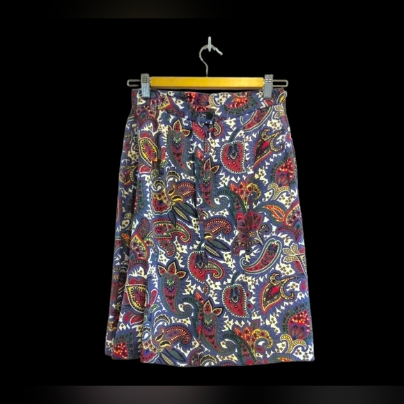 70's True Vintage Paisley Pencil Skirt Koret Piccolo Canadian Union Made (ILGWU) - Picture 5 of 16